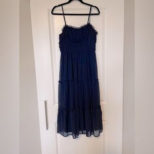 Navy Blue Midi Dress